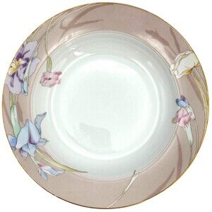 Mikasa Charisma Beige L9048 Soup Bowl 8.5" Floral Dinnerware VTG